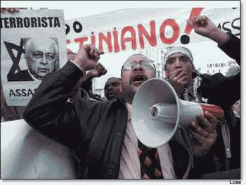 A fúria dos manifestantes contra o sionismo