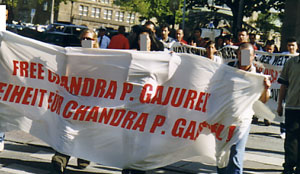 Concentração junto à Estação Central de Hamburgo