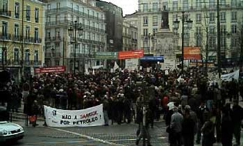 Manifestação de Lisboa contra a ocupação do Iraque