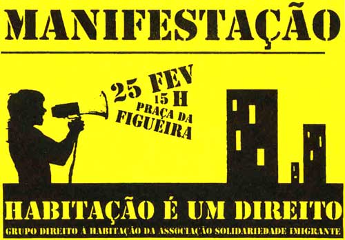 Manif Direito à Habitação 25Fev2007 15h Pç Figueira