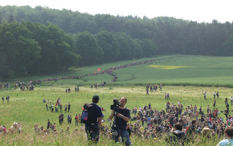 Milhares de pessoas participaram no bloqueio