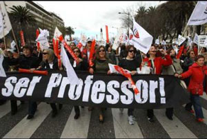 Manifestação de professores, 8 de Março de 2008