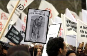 Manifestação de professores, 8 de Março de 2008