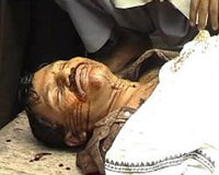 O corpo assassinado do camarada Tutul