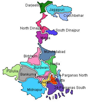 Mapa do Bengala Ocidental