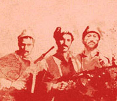 Três dirigentes do Sarbedaran, mortos durante ou pouco depois da insurreição de Amol