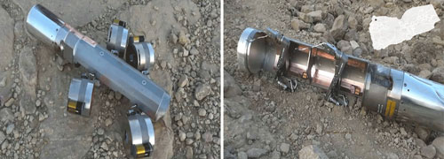 Bombas de fragmentação encontradas no Iémen