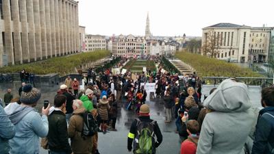 Cadeia humana contra as alterações climáticas, Bruxelas, 29 de novembro de 2015