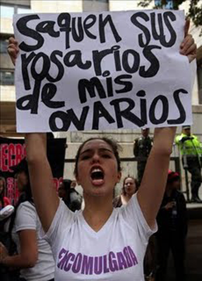 “Tirem os vossos rosários dos meus ovários”