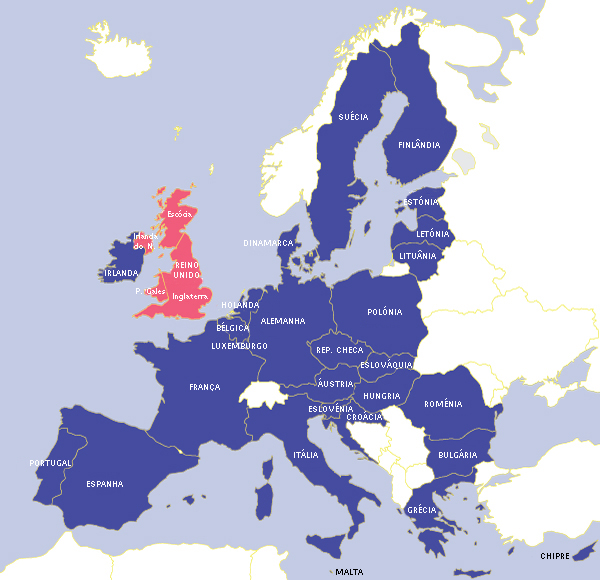Mapa da União Europeia