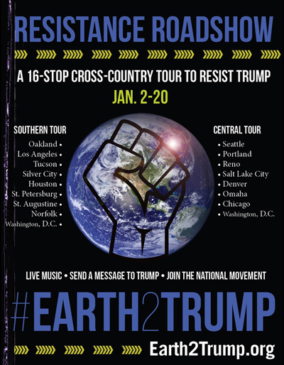 Espetáculo de Estrada Resistência Earth2Trump