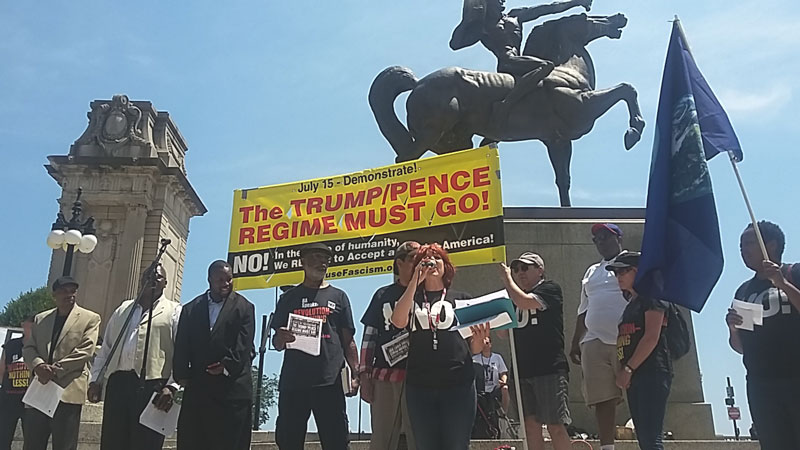 A concentração estava a começar em Chicago, no Parque Grant