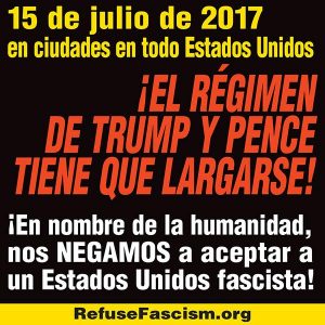 El régimen de Trump y Pence tiene que largarse!