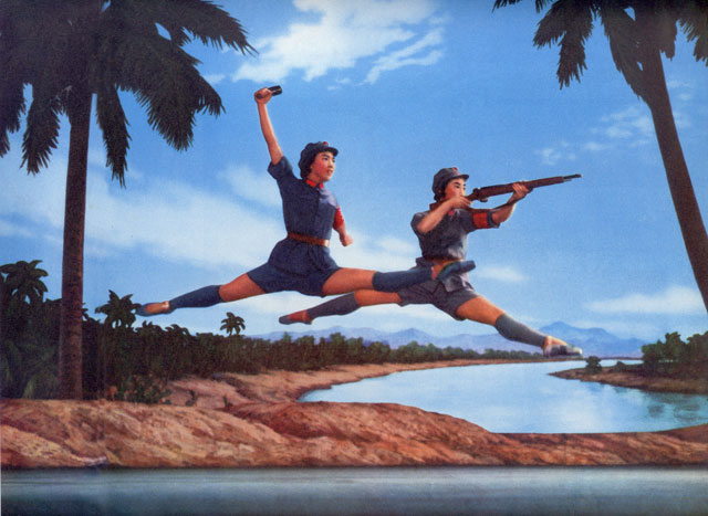 Cena do ballet revolucionário O Destacamento Vermelho Feminino