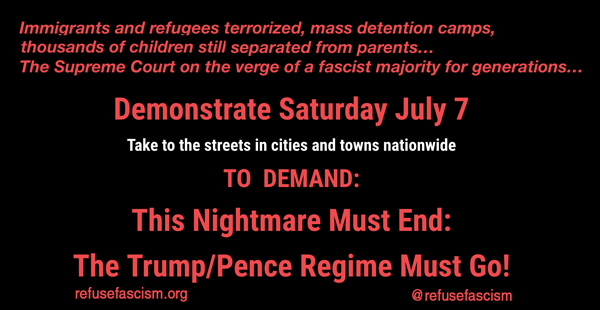 Cartaz para a Manifestação de 7 de julho de 2018