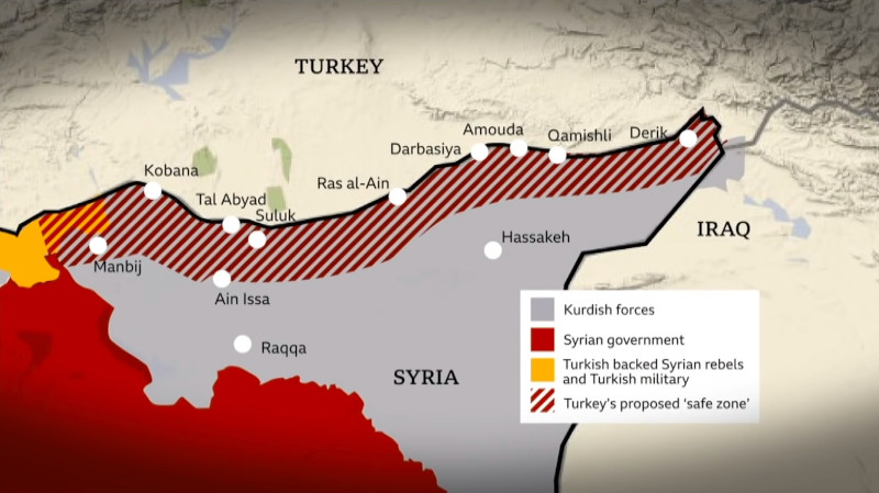 Mapa do norte da Síria
