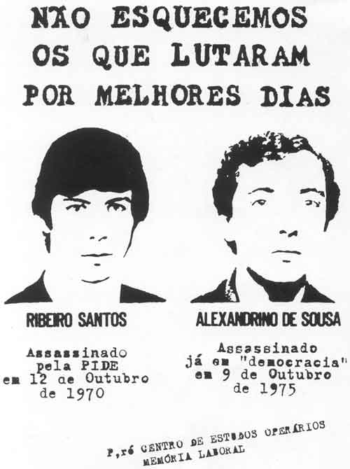 Cartaz Ribeiro Santos e Alexandrino de Sousa
