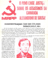 1º aniversário do assassinato de Alexandrino de Sousa